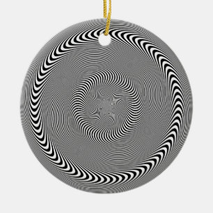 Optical Illusion - Hypnosis made easy Ceramic Tree Decoration