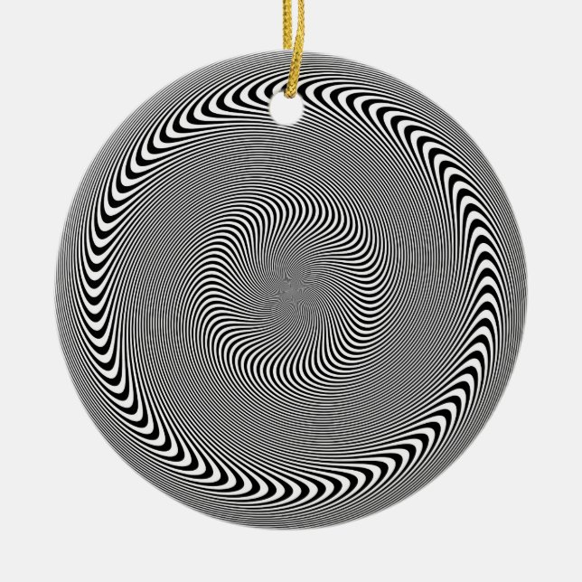 Optical Illusion - Hypnosis made easy Ceramic Tree Decoration (Front)