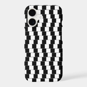 Optical Illusion Lines Squares Black