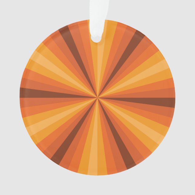 Optical Illusion Orange Acrylic Ornament (Front)