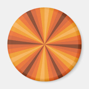 Optical Illusion Orange Magnet
