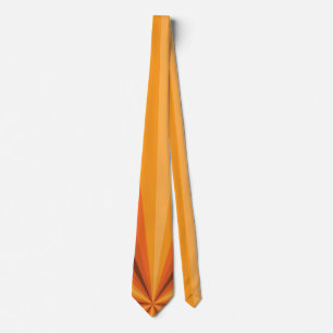 Optical Illusion Orange Men's Neck Tie