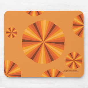 Optical Illusion Orange Mousepad