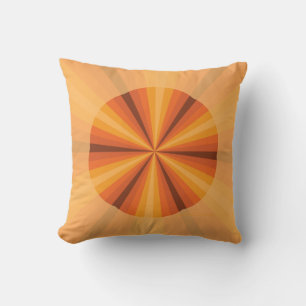 Optical Illusion Orange Pillow