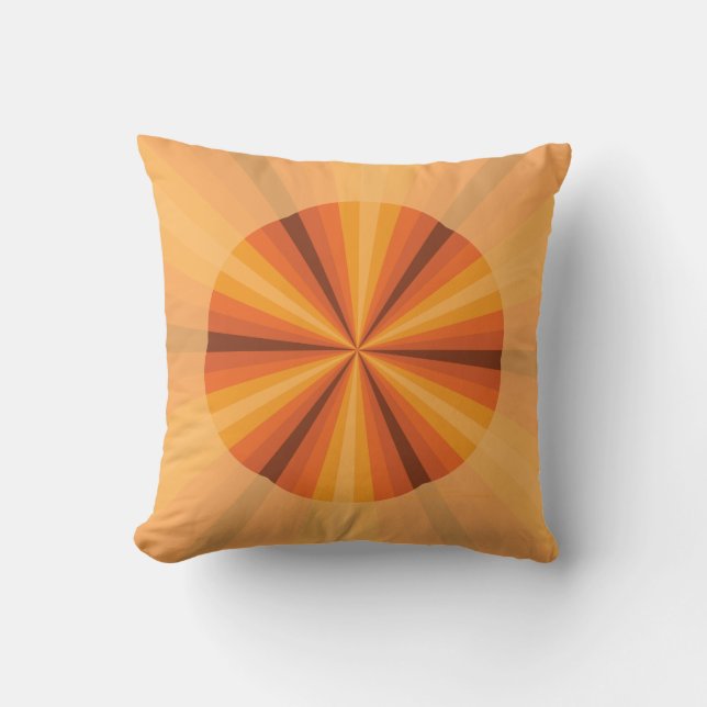 Optical Illusion Orange Pillow (Front)