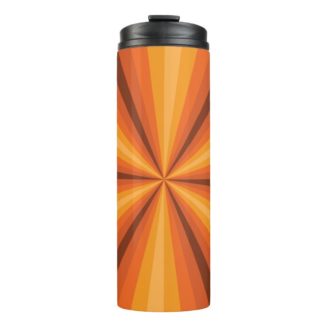 Optical Illusion Orange Thermal Tumbler (Front)