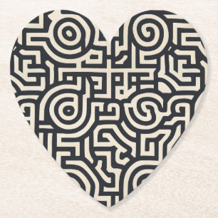 Optical illusion paper coaster