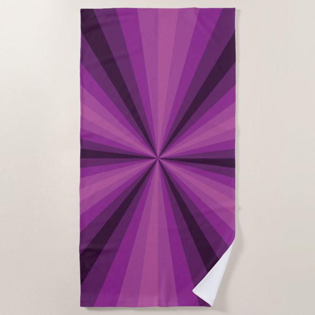 Optical Illusion Purple Beach Towel (Front)