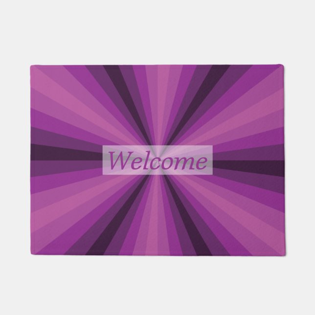 Optical Illusion Purple Doormat (Front)