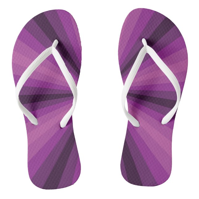 Optical Illusion Purple Flip Flops (Footbed)