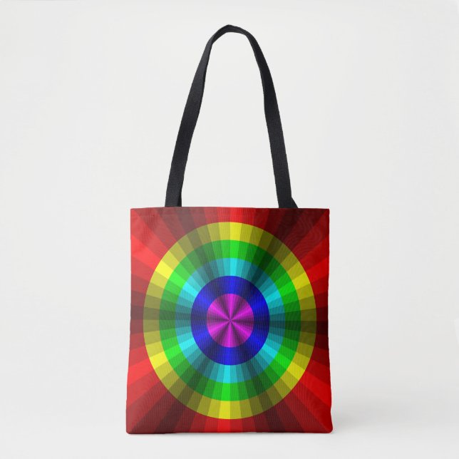 Optical Illusion Rainbow All-Over-Print Bag (Front)