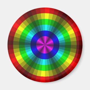 Optical Illusion Rainbow Magnet
