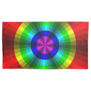 Optical Illusion Rainbow Pillow Case