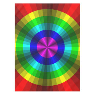Optical Illusion Rainbow Tablecloth