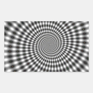 Optical Illusion Rectangular Sticker