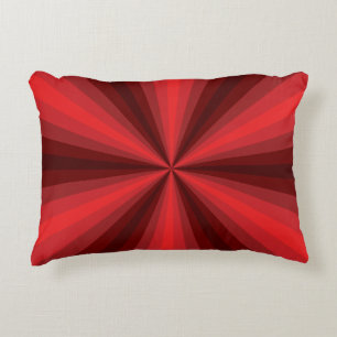 Optical Illusion Red Accent Pillow