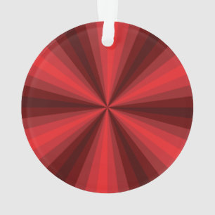 Optical Illusion Red Acrylic Ornament