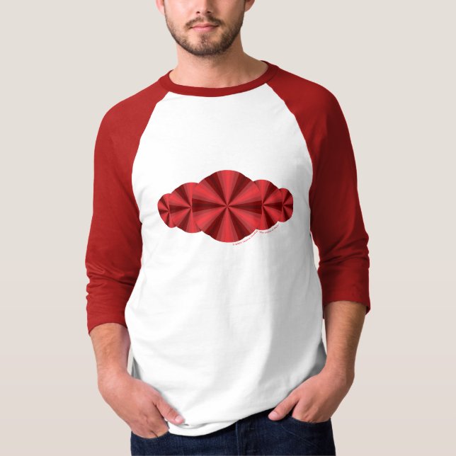 Optical Illusion Red Men's Light Shirt (Front)