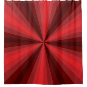 Optical Illusion Red Shower Curtain