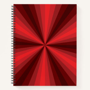 Optical Illusion Red Spiral Notebook