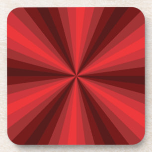 Optical Illusion Red Square Coaster
