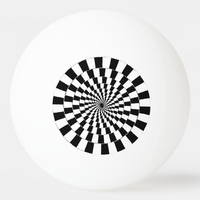 OPTICAL ILLUSION Retro Art Ping Pong Ball (Back)