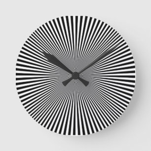 optical-illusion round clock