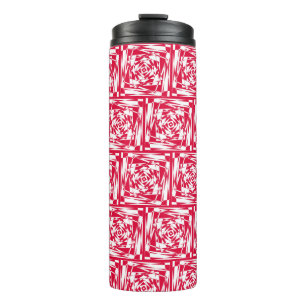 Optical Illusion Travel Tumbler – Red & White 