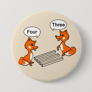 Optical illusion Trick with Foxes 7.5 Cm Round Badge