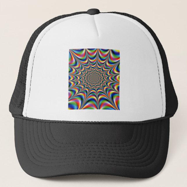 OPTICAL ILLUSION TRUCKER HAT (Front)