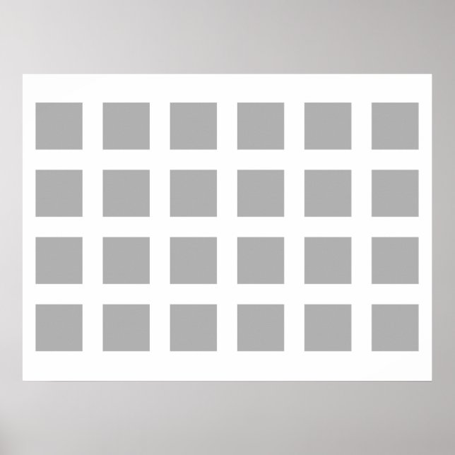 Optical Illusion Vanishing Dots Grey and White Poster (Front)