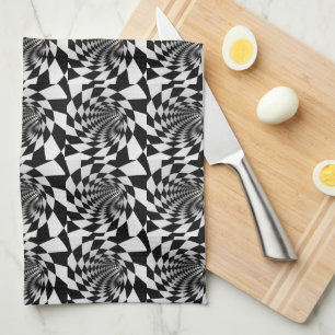 Optical Illusion Vortex Blanket Tea Towel