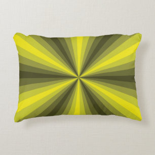 Optical Illusion Yellow Accent Pillow