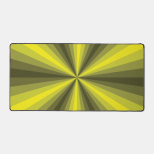 Optical Illusion Yellow Desk Mat