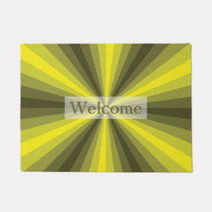 Optical Illusion Yellow Doormat