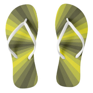 Optical Illusion Yellow Flip Flops