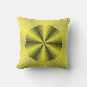 Optical Illusion Yellow Pillow
