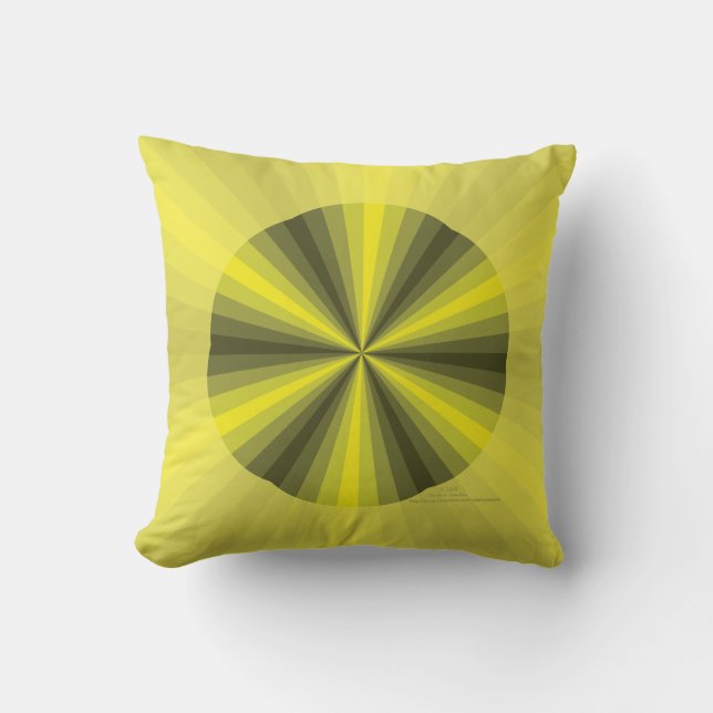 Optical Illusion Yellow Pillow (Front)