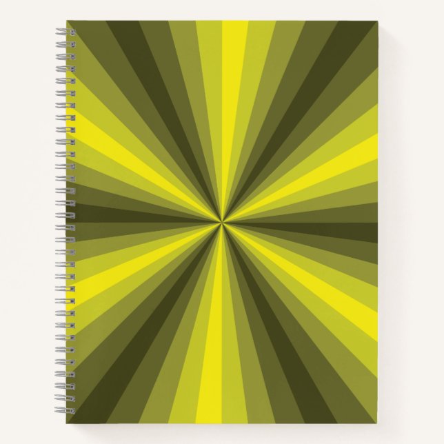 Optical Illusion Yellow Spiral Notebook (Front)