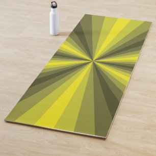 Optical Illusion Yellow Yoga Mat
