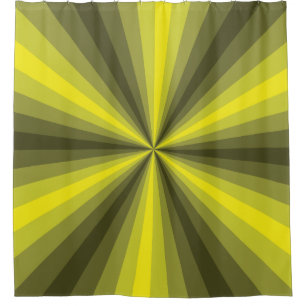 Optical Illusion YellowShower Curtain