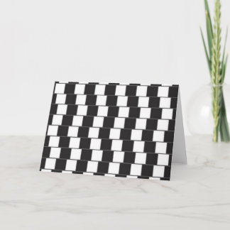 Optical Illusions Black White Staircase Confusing Card
