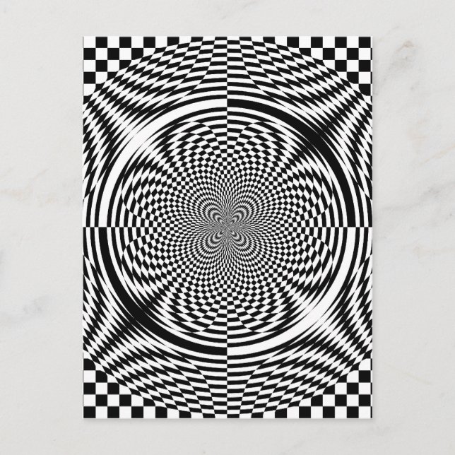 Optical illusions postcard (Front)