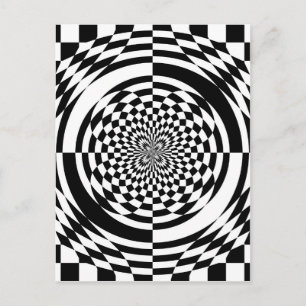 Optical illusions postcard