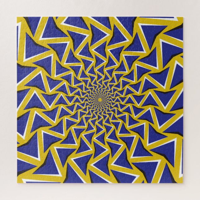 Optical Motion Illusion Circular Background Jigsaw Puzzle (Vertical)