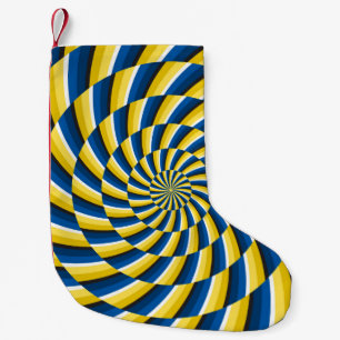 Optical motion illusion Vintage background. Yellow Small Christmas Stocking