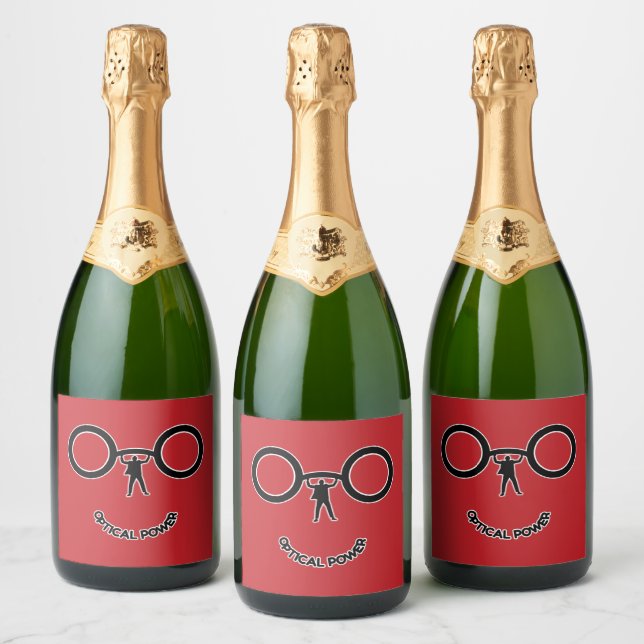 Optical Power Sparkling Wine Label (Bottles)