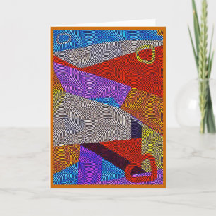 Optical Relation Abstract Pop Art Greeting Card