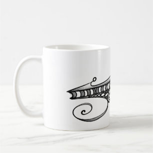 Optical space ship coffee mug