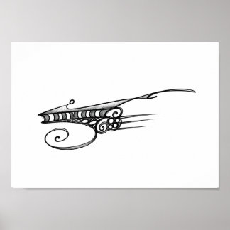 Optical space ship poster